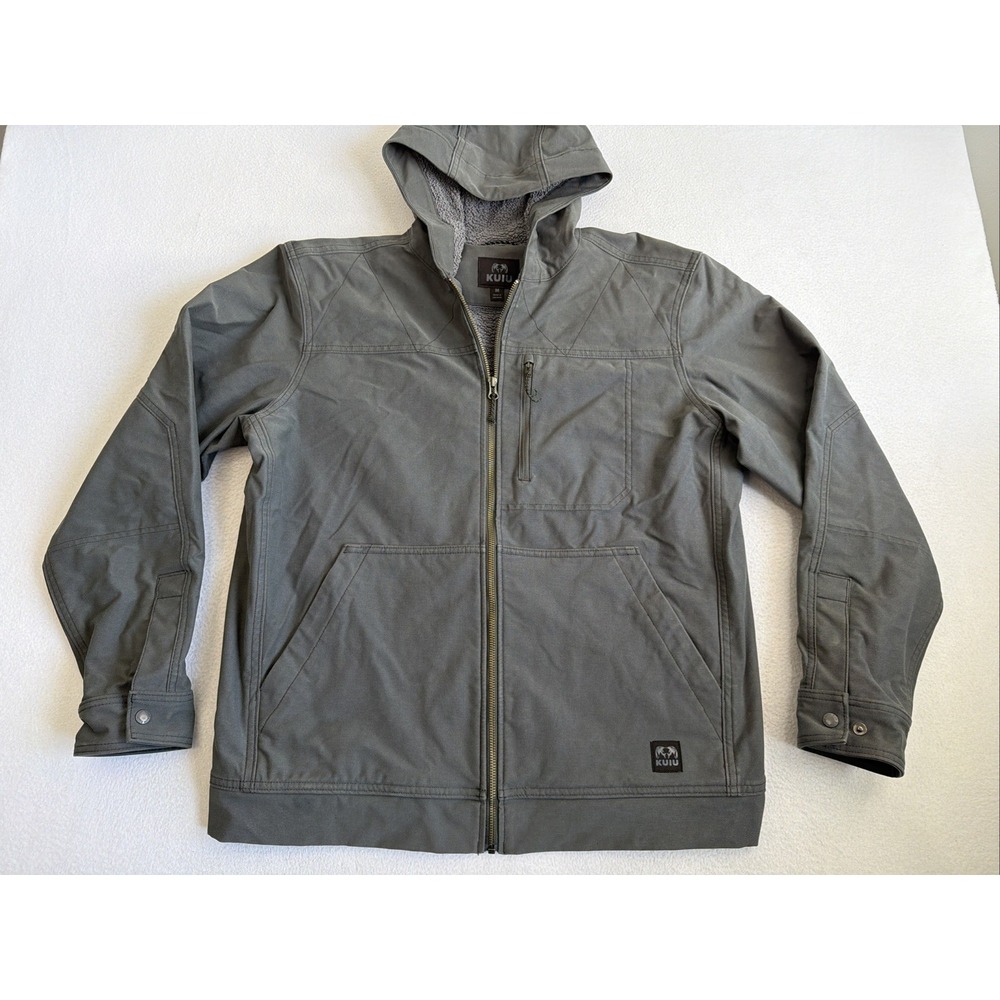 Kuiu Brawley Hooded Fleece Lined Jacket Size Medium Grey